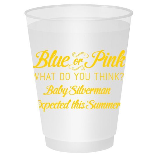 Blue or Pink Shower Shatterproof Cups